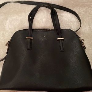 Kate Spade Black Leather Dome Bag